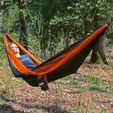 Arlmont & Co. Gould Camping Hammock in Orange/Gray | 1 H x 78 W x 118 D in | Wayfair 6BB42BEBAF3F4475BBCB20B0D0FE420E