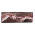 Vault W Artwork 'The Creation of Adam VI Panoramic' by Michelangelo Painting Print on Canvas in Black/Pink | 24 H x 72 W x 1.5 D in | Wayfair