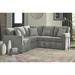 Brown/Gray Sectional - Latitude Run® Annie-May 74.5" Wide Symmetrical Sleeper Corner Sectional Polyester | 37.5 H x 74.5 W x 50.5 D in | Wayfair