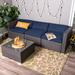 Lark Manor™ Mcgahan 4 Piece Rattan Sofa Seating Group w/ Cushions Synthetic Wicker/All - Weather Wicker/Wicker/Rattan in Brown | Outdoor Furniture | Wayfair