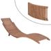 Highland Dunes Folding Sun Lounger Solid Teak Wood Wood/Solid Wood in Brown/White | 21.7 H x 19.7 W x 68.9 D in | Outdoor Furniture | Wayfair