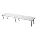 PRE Sales WFT Rectangular Folding Table Bar Top Riser Wood in White | 12 H x 96 W x 12 D in | Wayfair 3927