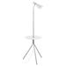 Orren Ellis Orinda 63" Tray Table Floor Lamp Metal in Gray/White | 62.8 H x 17.72 W x 17.72 D in | Wayfair F27723E9B37748B2845FF5DF707DEC22