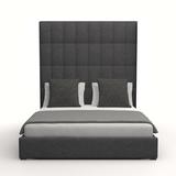 Brayden Studio® Handley Tufted Low Profile Standard Bed Upholstered/Revolution Performance Fabrics® in Gray/Black | 87 H x 77 W x 77 D in | Wayfair