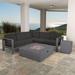 Wade Logan® Caggiano 5 Piece Sectional Seating Group w/ Cushions Metal in Gray | 31.25 H x 53.25 W x 27.6 D in | Outdoor Furniture | Wayfair