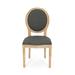 One Allium Way® Side chair Dining Chair Wood/Upholstered/Fabric in Gray/Black/Brown | 39.75 H x 25.25 W x 19.75 D in | Wayfair