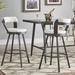 Trent Austin Design® Nicks Swivel Counter & Bar Stool Upholstered/Leather/Metal/Faux leather in White | 39.8 H x 20.5 W x 20.5 D in | Wayfair