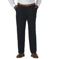 Haggar Herren Work to Weekend No Iron Twill Pleat Front - Regular and Big & Tall Sizeswork Weekend 다림질이 필요 Casual Pants, Dunkles Marineblau, 44W / 32L EU