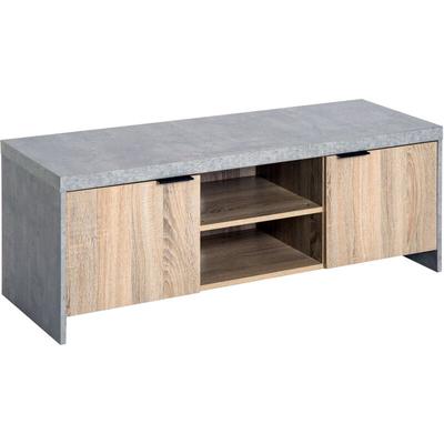 Homcom - Wooden TV Stand Cabinet Home Furniture Entertainment Unit Storage Shelves