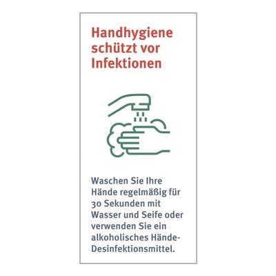 Marahrens Aufkleber »Handhygiene schützt vor Infektionen« 7 x 15 cm, 10 Stück mehrfarbig, 7x15 cm Image