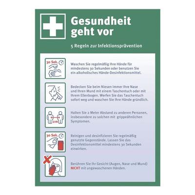 Marahrens Aufkleber / Hinweisschild »Gesundheit geht vor« 21 x 29,7 cm, 10 Stück mehrfarbig, 21x29.7 cm