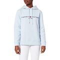 Tommy Hilfiger Women's Essential Fleece Logo Hoody Sweatshirt, Breezy Blue, M