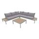 4-tlg. Garten-Lounge-Set mit Tisch »Valentina« grau, Garden Pleasure, 80x39 cm