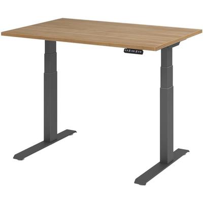 HAMMERBACHER Schreibtisch »Upper Desk« 120 cm breit und elektrisch höhenverstellbar bis 129 c braun, 120x129x80 cm Image