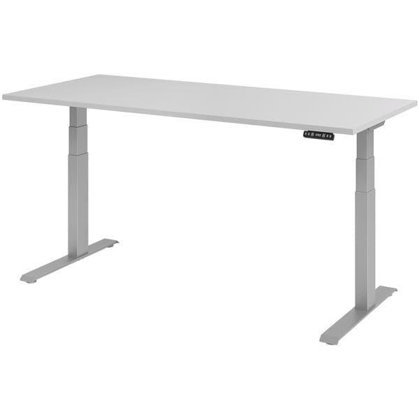HAMMERBACHER Schreibtisch »Upper Desk« 180 cm breit und elektrisch höhenverstellbar bis 129 c grau, 180x129x80 cm Image