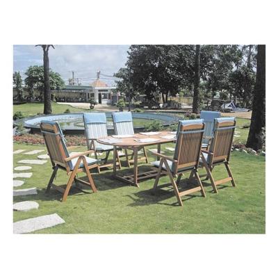 7-tlg. Garten-Sitzgruppe mit Tisch und Hochlehnern »Stockholm«, Garden Pleasure, 200x74 cm