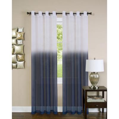 Wide Width Essence Window Curtain Panel by Achim Home Décor in Blue (Size 52