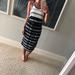 Athleta Dresses | Athleta Striped Midi Dress | Color: Black/White | Size: Xs