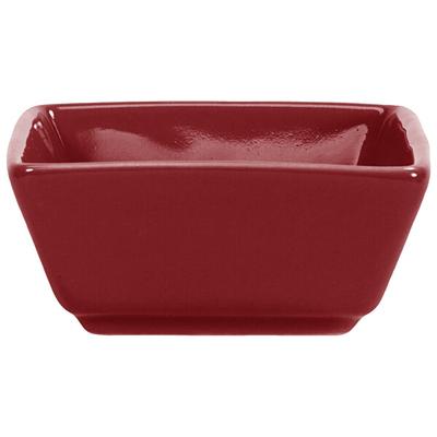 International Tableware EL-4-RH Elite Harvest 2.5 oz. Square Rhubarb Porcelain Ramekin - 36/Case