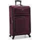 U.S. Traveler Anzio Softside Erweiterbares Spinner Gepäck, burgunderfarben, Checked-Large 30-Inch, Anzio Softside Erweiterbarer Trolley