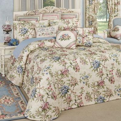 Chatsworth Grande Bedspread Set Light Cream, California King, Light Cream