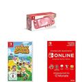 Nintendo Switch Lite, Standard, Koralle + Animal Crossing: New Horizons [Nintendo Switch] + Online Mitgliedschaft - 12 Monate | Switch Download Code