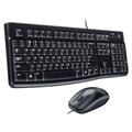 Logitech MK120 Kabelgebundenes Tastatur-Maus-Set, Optische Maus, USB-Anschluss, PC/Laptop, Slowakisches Layout - Schwarz