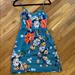 Anthropologie Dresses | Anthropologie Floral Silk Dress Size 0 | Color: Blue/Orange | Size: 0