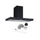 Cookology TSH901BK/A 90cm Kitchen Chimney cooker hood extractor fan in black with Ducting Kit