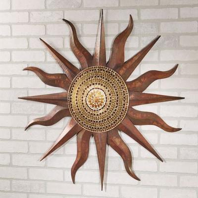 Sun Dance Wall Sculpture Aged Bronze , Aged Bronze