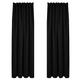 Deconovo Noise Reducing Thermal Insulated Curtains Blackout Curtains Pencil Pleat Curtains Curtains for Boys Living Room Black W55 x L96 Inch 2 Panels