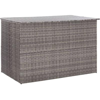 Garden-Auflagenbox Grau 150x100x100 cm Poly Rattan - Vidaxl Image