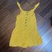 American Eagle Outfitters Dresses | Ae Yellow Polka Dot Romper | Color: White/Yellow | Size: S