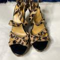 Nine West Shoes | Animal Print Wedges | Color: Brown | Size: 7