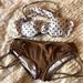 Victoria's Secret Swim | Bandeau Style Bikini Set | Color: Brown/White | Size: Xs