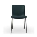 Calligaris Annie Upholstered Dining Chair w/ Metal Legs Upholstered in Gray/Green/Blue | 32.87 H x 20.1 W x 22.83 D in | Wayfair