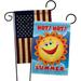 Breeze Decor Hot Impressions Decorative 2-Sided Polyester 19 x 13 in. Garden Flag in Blue/Orange/Yellow | 18.5 H x 13 W in | Wayfair