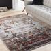 Analisa 6'7" x 9'6" Traditional Ivory/Black/Burgundy/Gray/Orange/Yellow Area Rug - Hauteloom