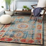 Wrangell 5' x 7'6" Updated Traditional Black/Blue/Medium Gray/Mustard/Red Area Rug - Hauteloom