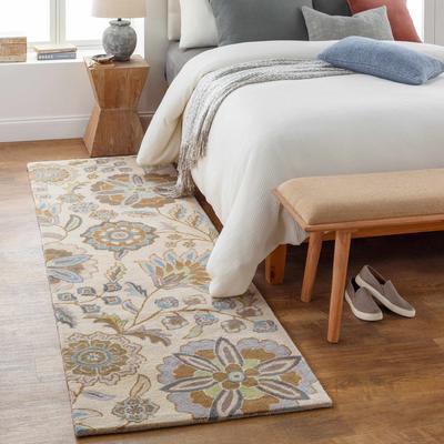 Mack 6' Round Cottage Wool Denim/Light Gray/Tan/Brown/Light Sage/Sky Blue/SkyBlue/LightSage/LightGray/Sky Blue/Light Gray/Light Sage Area Rug - Boutique Rugs