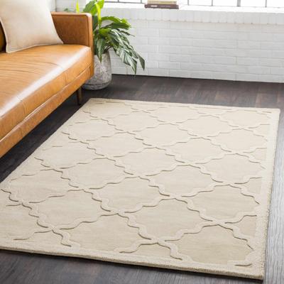 Orick 2' x 3' Modern Wool Beige/Ivory/Beige Area Rug - Boutique Rugs