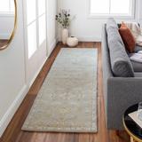 Copen 8' Round Traditional Wool Beige/Olive/Charcoal/Pale Blue/Tan Area Rug - Hauteloom