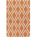 Isanti 8' x 11' Transitional Flat Weave Moroccan Trellis Wool Burnt Orange/Cream/Charcoal Area Rug - Hauteloom