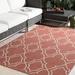 Wales 8'10" x 12'10" Cottage Rust/Light Beige/Brick Red/Rust/Beige Outdoor Area Rug - Hauteloom