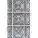 Westbrook 2' x 3' Modern Flat Weave Moroccan Trellis Wool Dark Blue/Light Gray/Navy Area Rug - Hauteloom