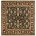 Inglefield 8' Square Classic Handmade Traditional Persian NZ Wool Black/Dark Brown/Tan/Olive/Brown/Dark Blue/Light Brown/Medium Brown/Mustard/Rust/Dark Red/Navy Area Rug - Hauteloom