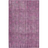 Willow 2' x 3' Geometric Handmade Updated Moroccan Wool Black/Fuchsia Area Rug - Hauteloom