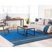 Horncastle 2' x 3' Flat Weave Moroccan Bohemian Cotton Dark Blue/Black/Ice Blue/Ink Blue/Teal/Navy Area Rug - Hauteloom