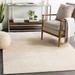 Atlas 2' x 3' Solid & Border Handmade Solid Stripes Beige Area Rug - Hauteloom