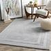 Turbotville 8' Square Modern Handmade Solid Stripes Wool Gray Area Rug - Hauteloom